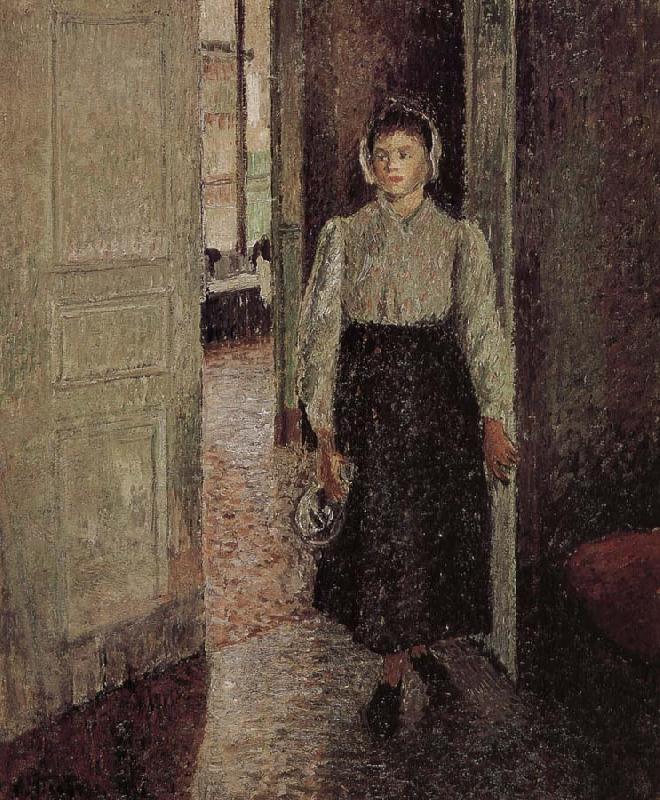Camille Pissarro young woman France oil painting art